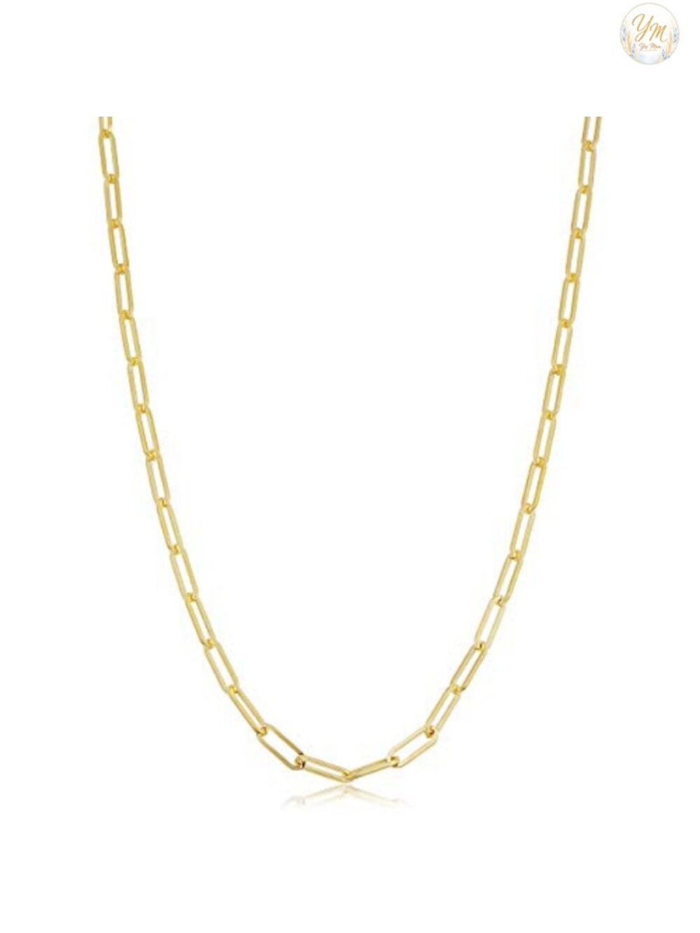 14k Gold Filled Paperclip Necklace Women Modern Chain Minimalist